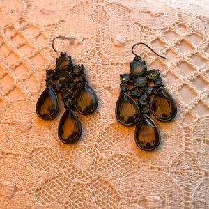 GREEN CHANDELIER EARRINGS